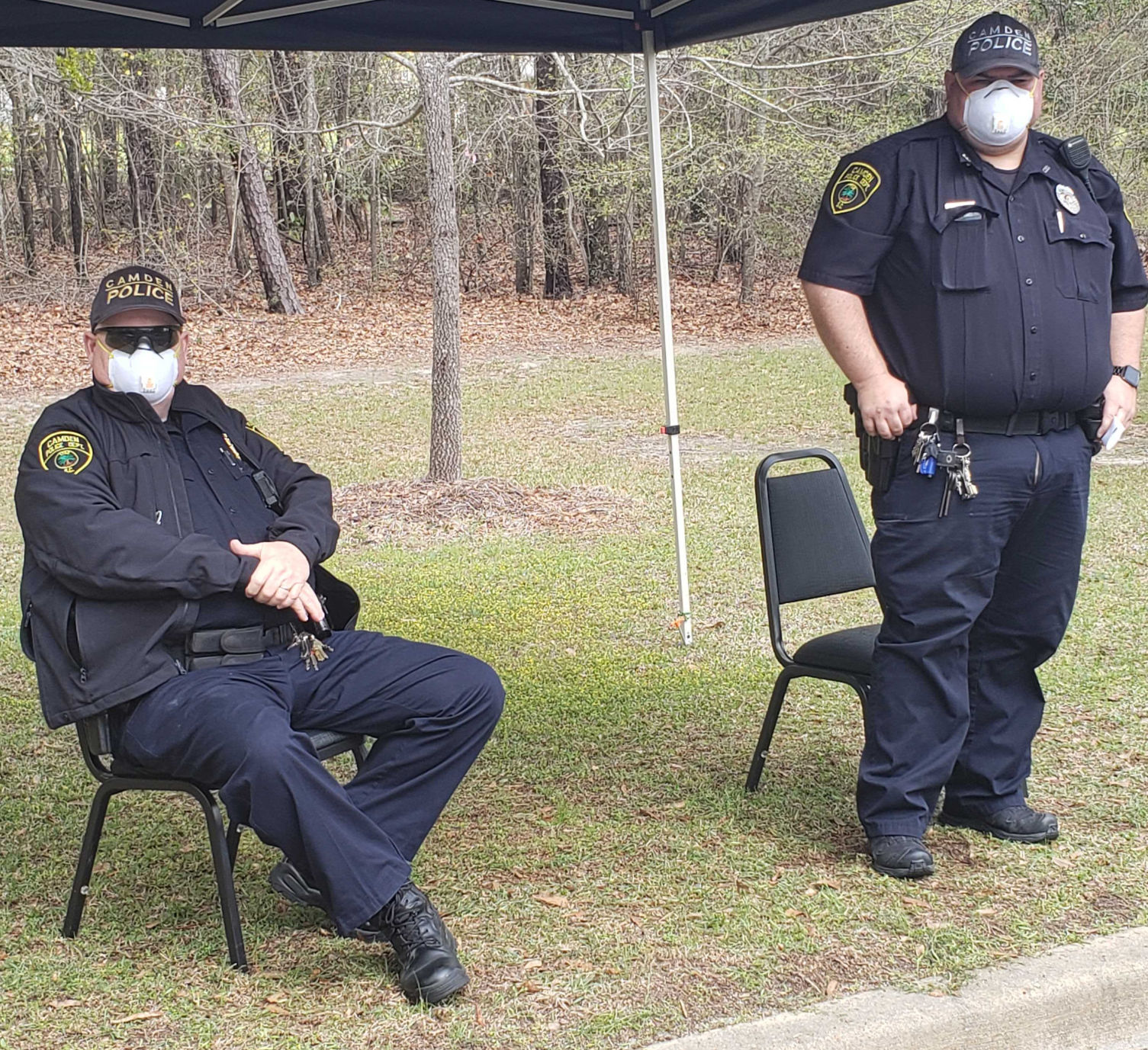 Camden police at coronavirus checkpoint